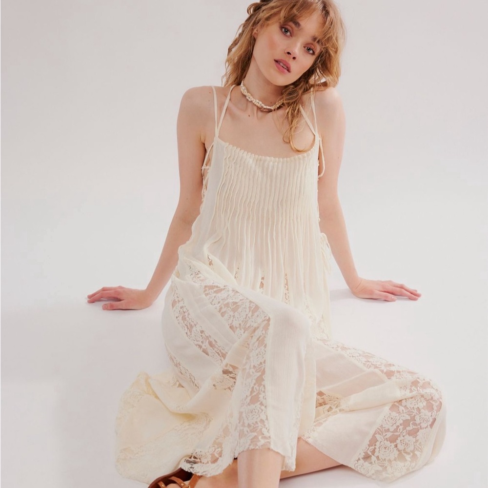 Free People Cream Maxi Dress NWOT
